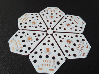 Single layer Aluminium PCBs for LEDs made by Bergquist Thermal-Clad material